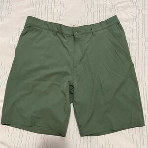 adidas Men's Olive Flat Front Shorts